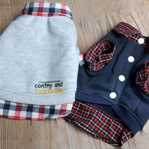Pup Polo Grid Sweater T Shirt Warm Coat